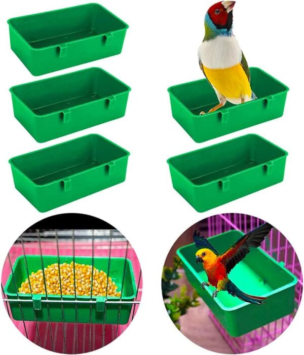 5Pack Birds Cage Cup Food Feeder