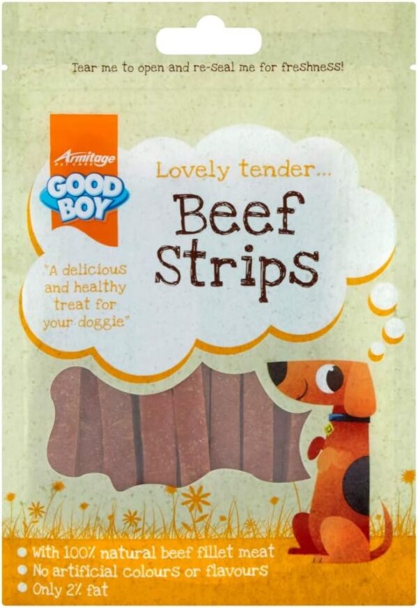 Good Boy Beef Strips, 80g