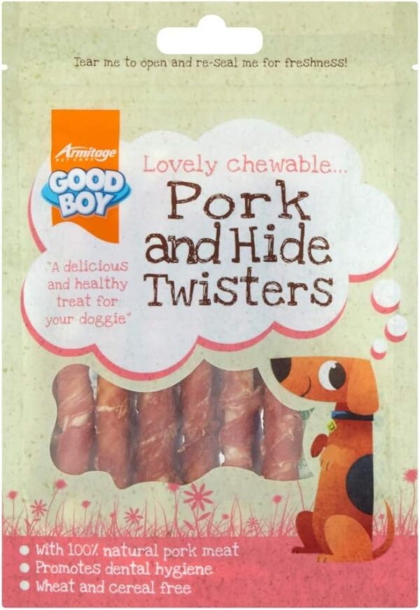 Good Boy Pork And Hide Twisters, 60g
